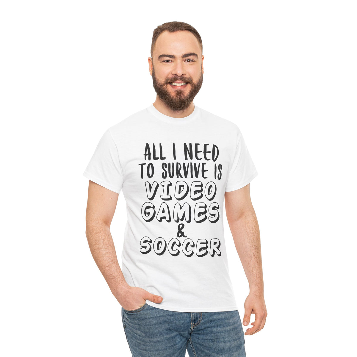 "All I Need To Survive" Casual Gamer T-Shirt