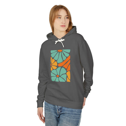 Colorful Floral Pattern Lightweight Women's Hooded Sweatshirt
