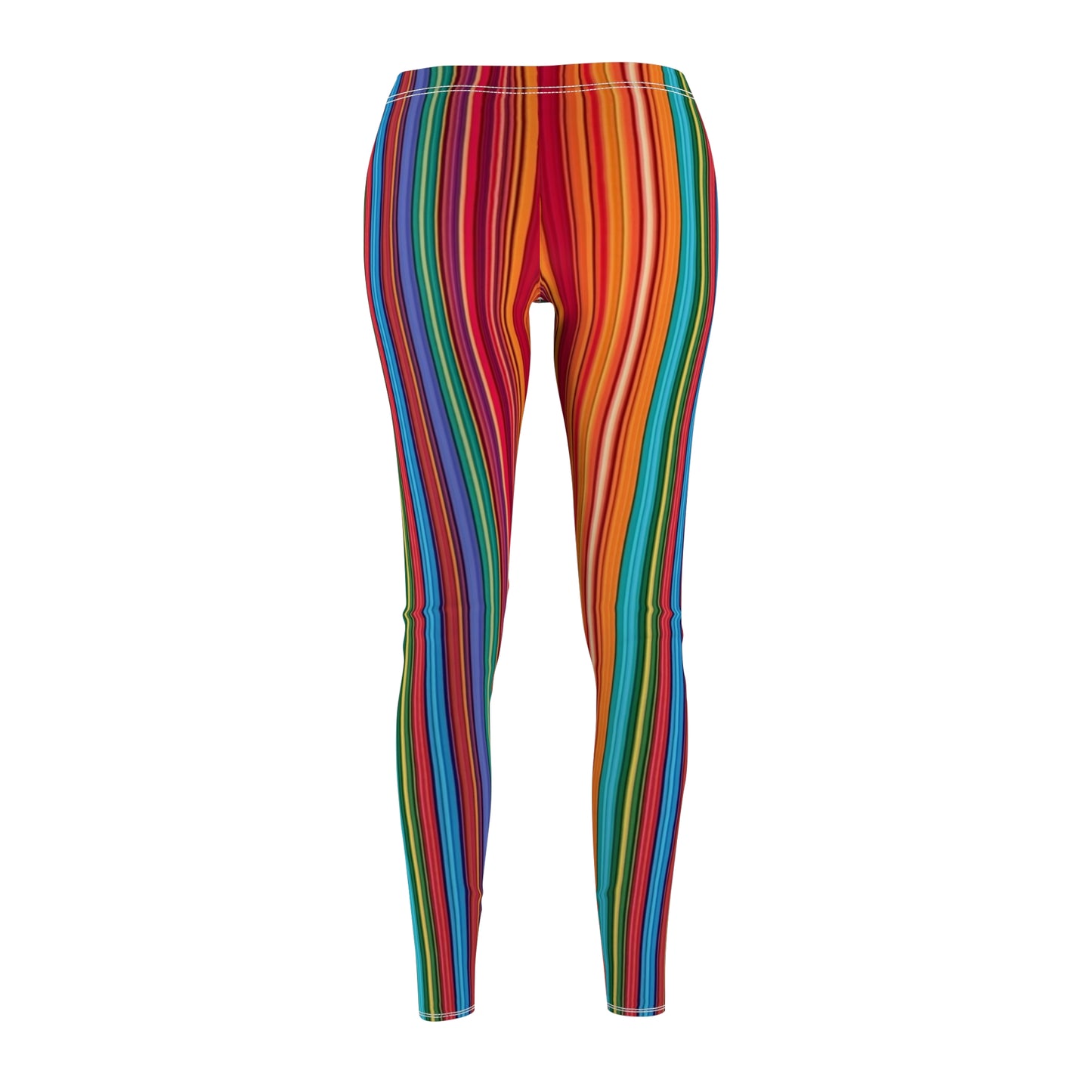 Vibrant Rainbow Stripe Women’s Leggings