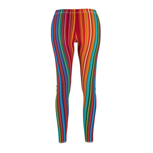 Vibrant Rainbow Stripe Women’s Leggings