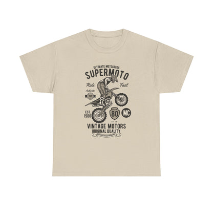 Super Moto Vintage Motorcycle Graphic T-Shirt