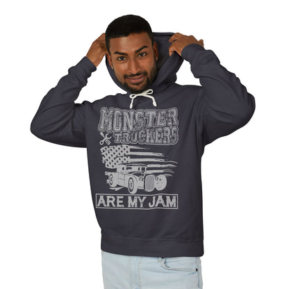 Monster Truckers Are My Jam Lightweight Hooded Sweatshirt