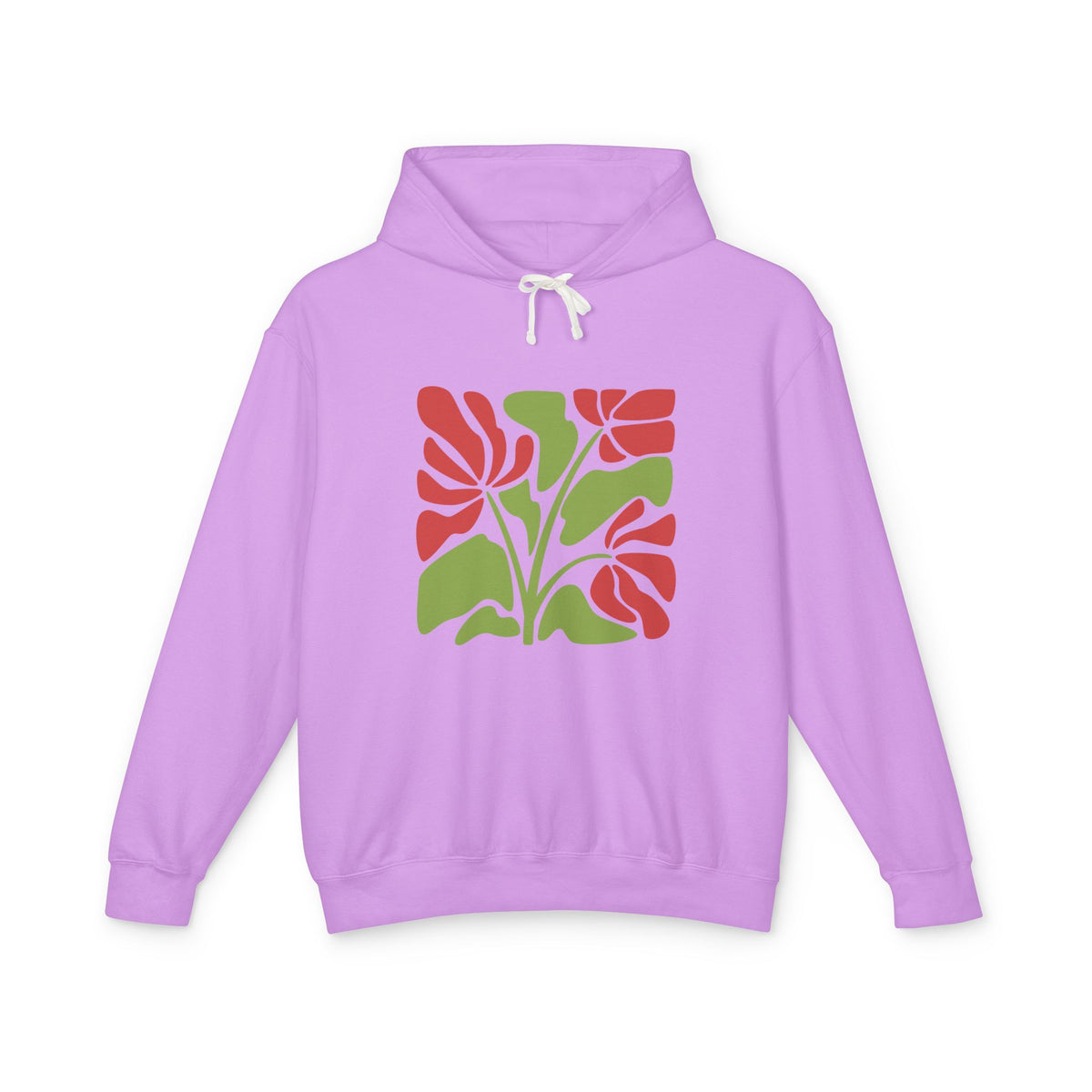 Botanical Floral Lightweight Women's Hooded Sweatshirt