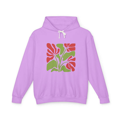 Botanical Floral Lightweight Women's Hooded Sweatshirt