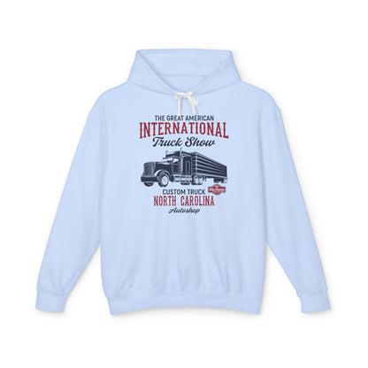 Great American International Truck Show North Carolina Lightweight Hooded Sweatshirt