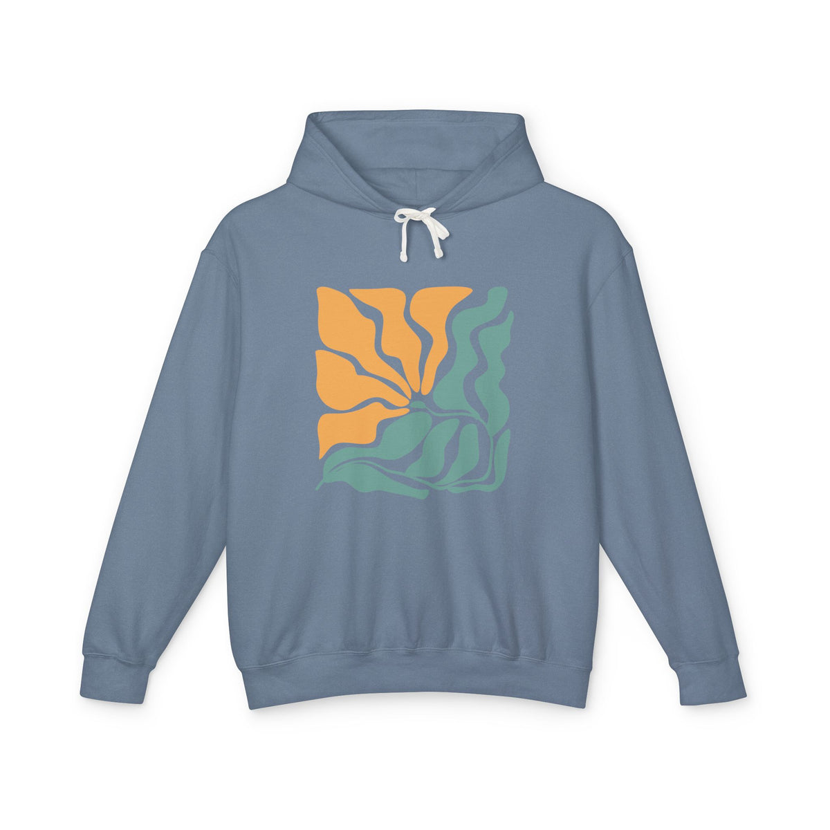 Abstract Sun & Ocean Wave Lightweight Women's Hooded Sweatshirt