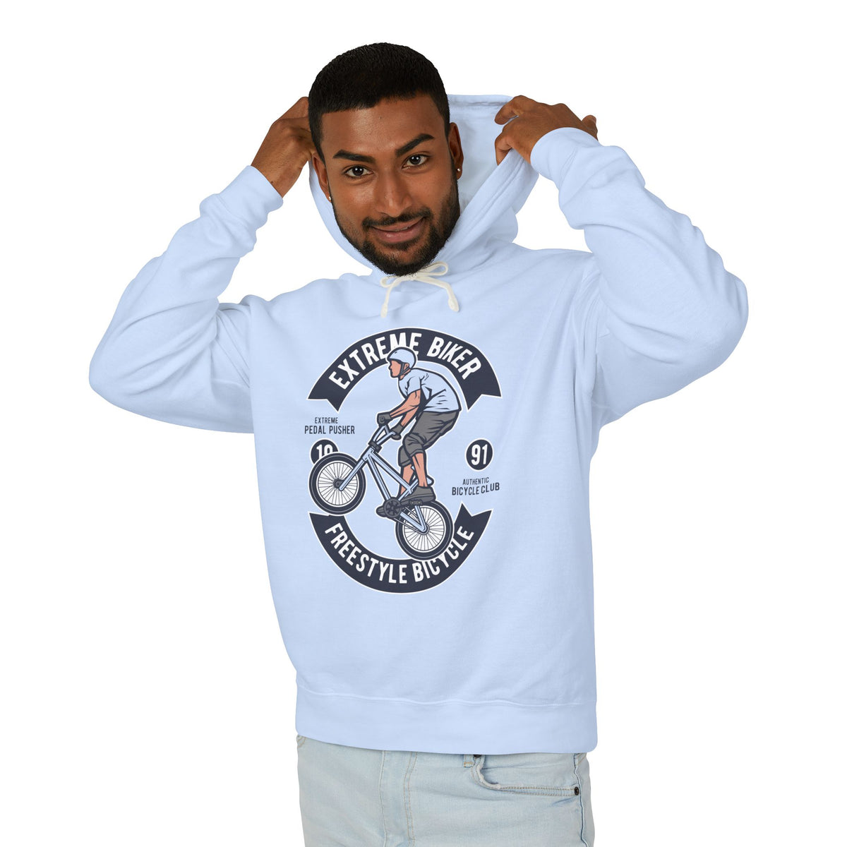 Extreme Biker Freestyle Bicycle Lightweight Hooded Sweatshirt