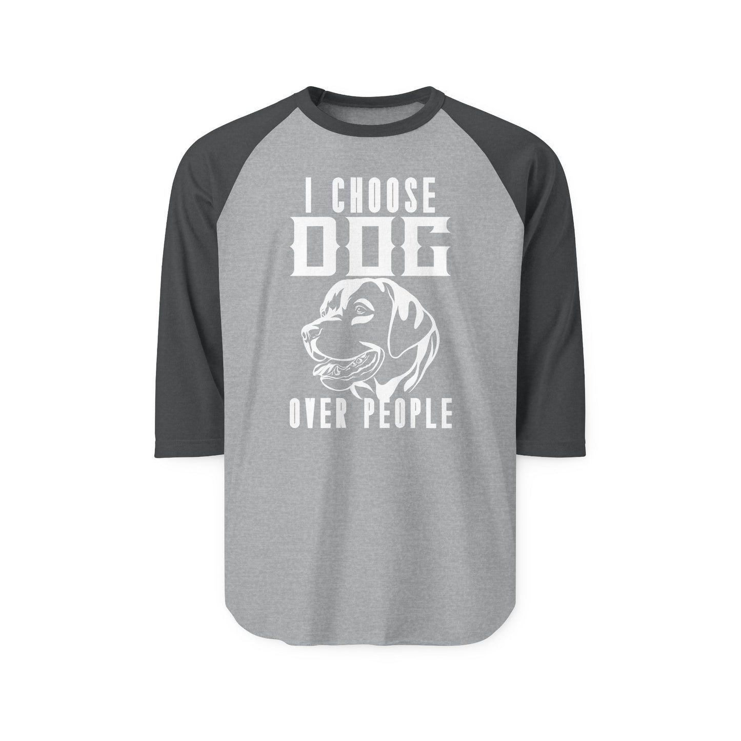 I Choose Dog Over People Raglan Women's Shirt