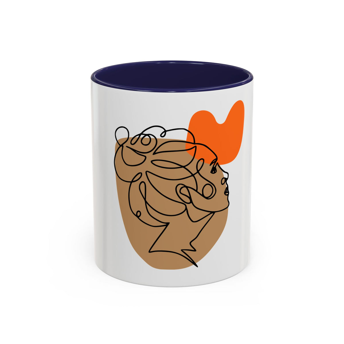 Abstract Line Art Woman Accent 110z Mug