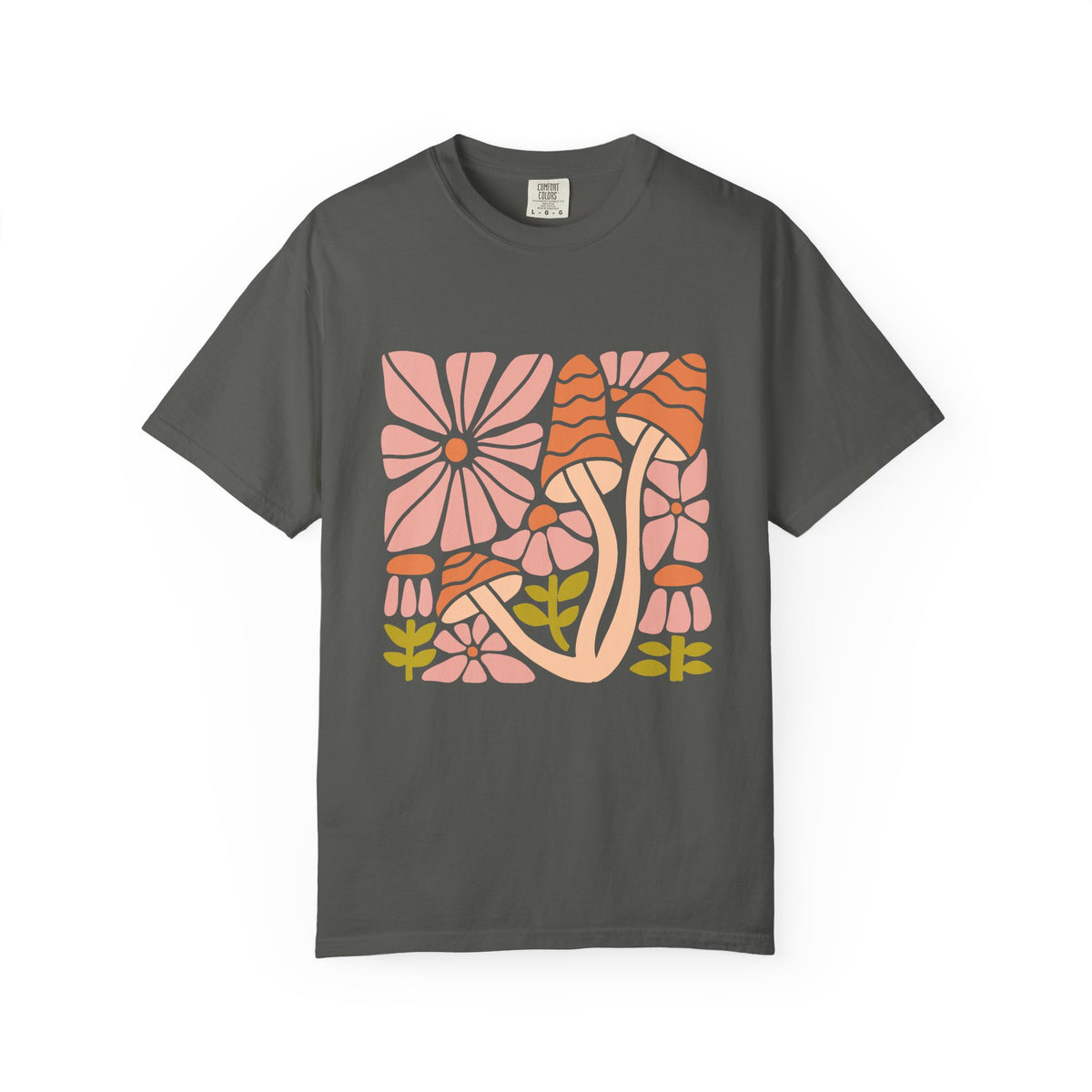 Floral Retro Waves Garment-Dyed Women's T-Shirt
