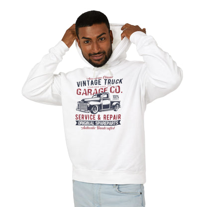 American Classic Vintage Truck Garage Co. Service And Repair Lightweight Hooded Sweatshirt