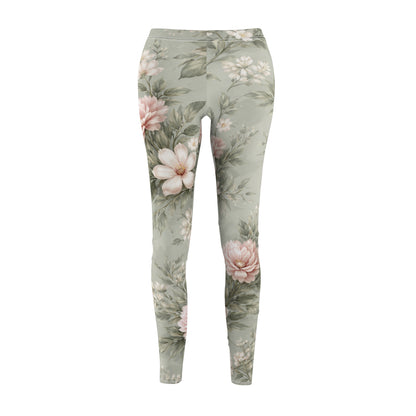 Floral Sage Vintage Women's Casual Leggings