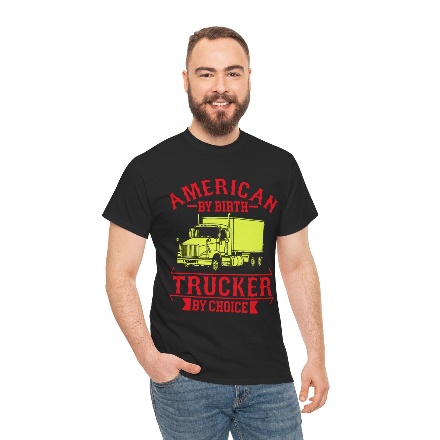 American By Birth Trucker T-Shirt