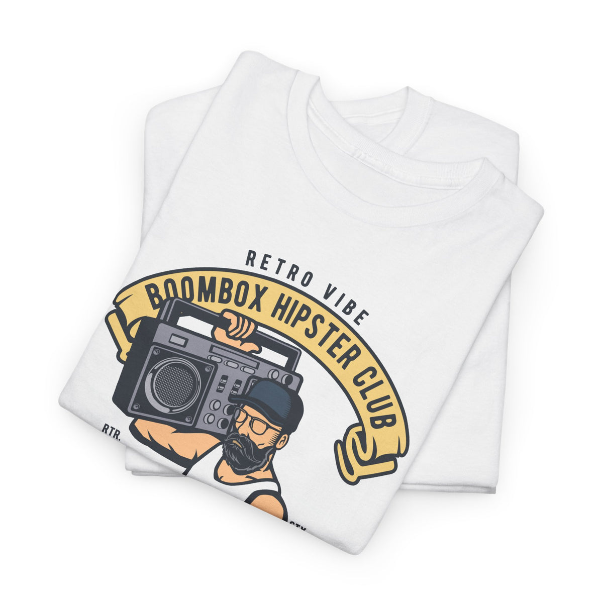 Retro Vibe Hipster Boombox Club T-Shirt