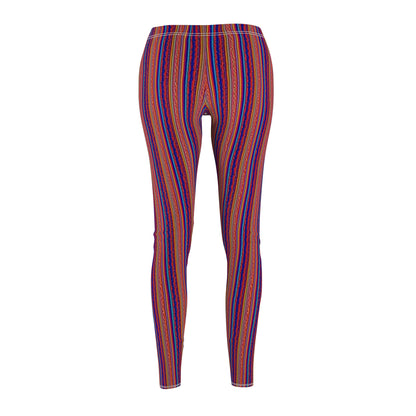 Boho Vertical Striped Women's Leggings