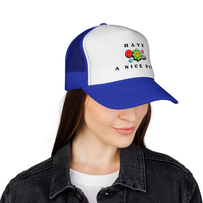 Have A Nice Day Smiley Flower Trucker Women's Cap