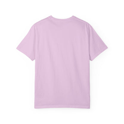 Pink Retro Flower Graphic Garment-Dyed Women's T-Shirt