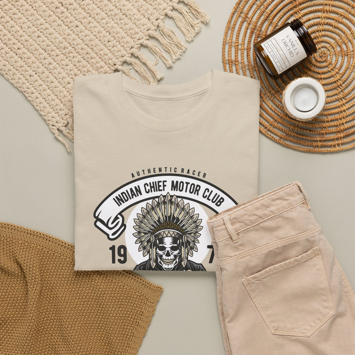 Indian Chief Motorcycle Club Native American T-Shirt