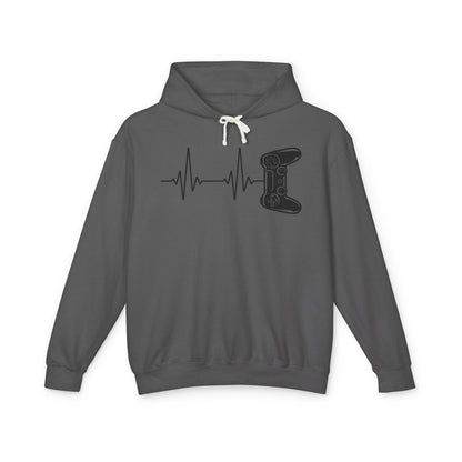 Video Game Controller ECG Lightweight Hooded Sweatshirt