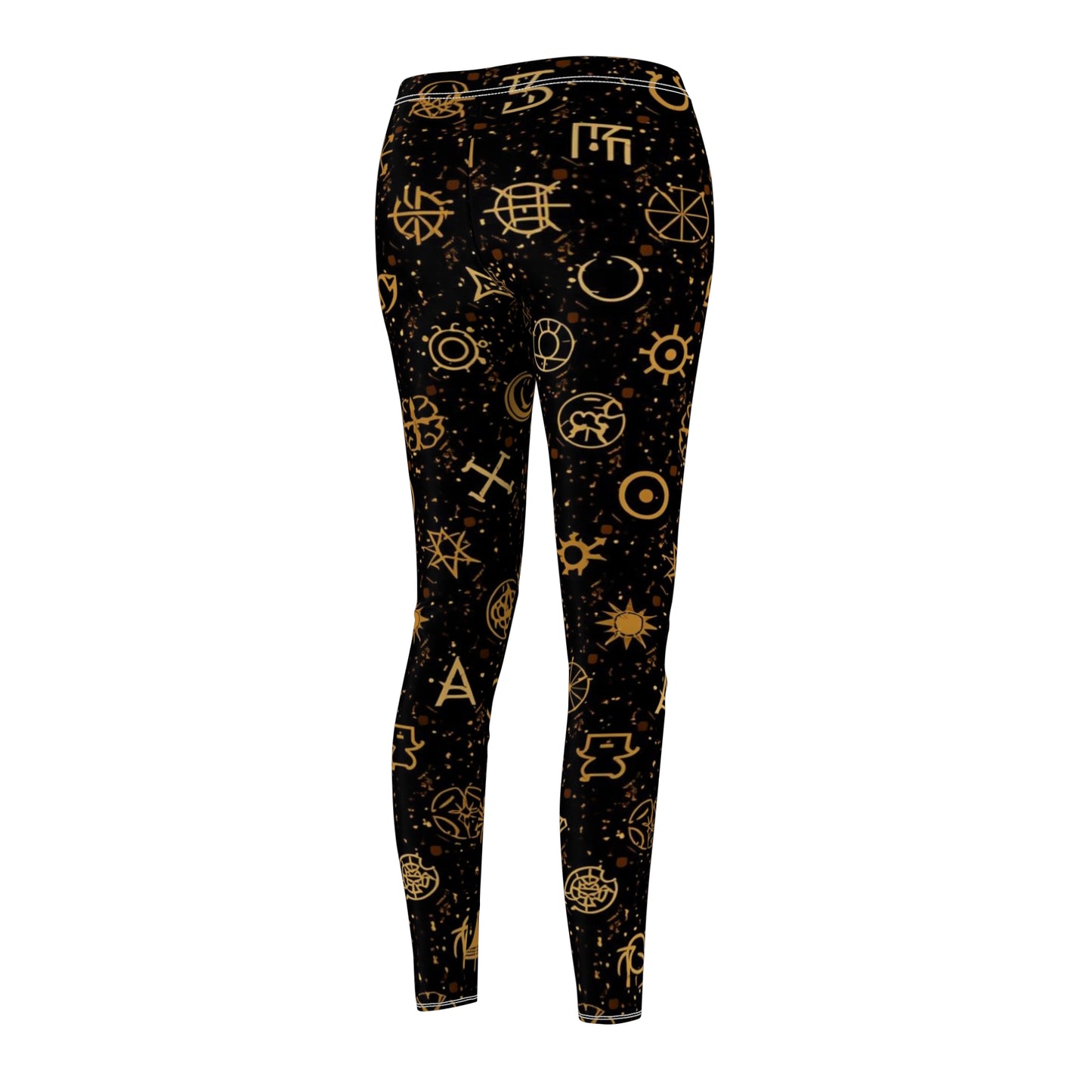 Golden Celestial Symbol Women's Casual Leggings