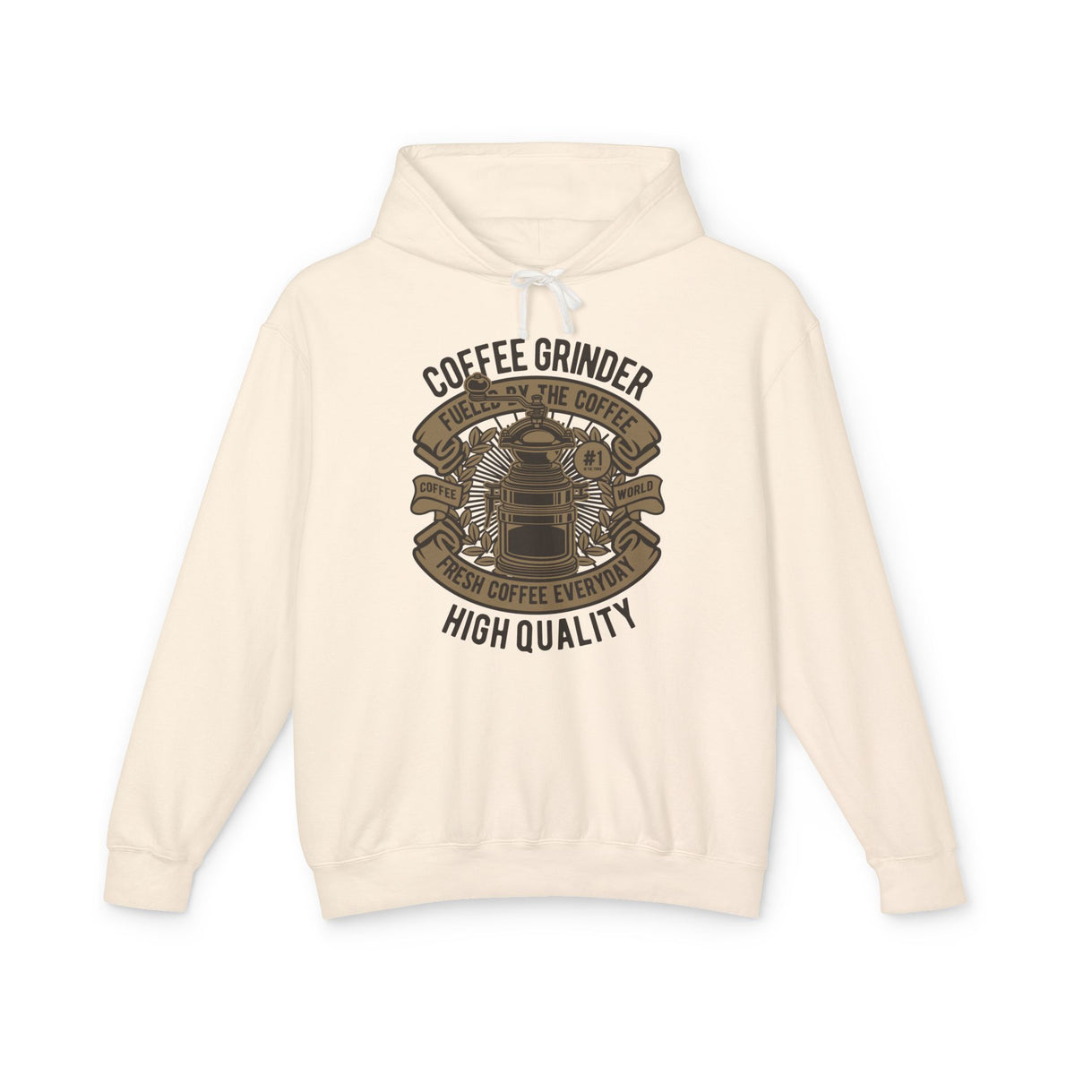 Coffee Grinder Lightweight Hooded Sweatshirt