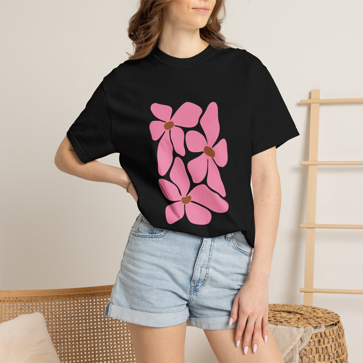 Pink Petal Bloom Garment-Dyed Women's T-Shirt