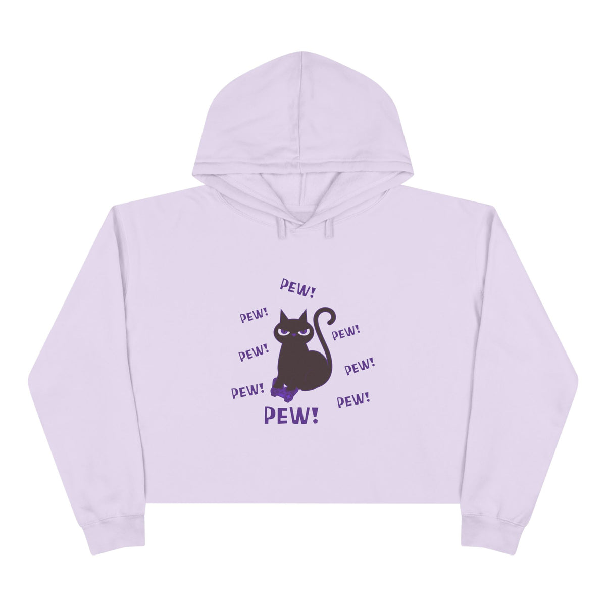 Pew! Cat Crop Hoodie