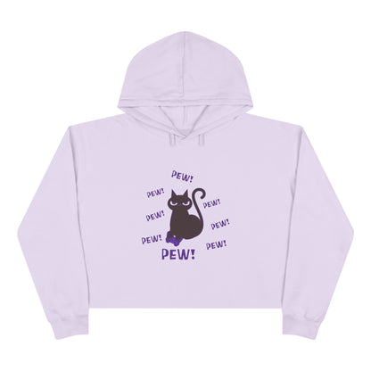 Pew! Cat Crop Hoodie