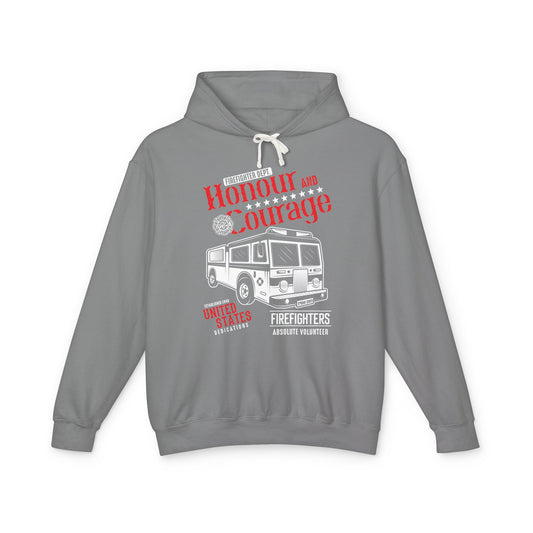 Honour and Courage Firefighters Lightweight Hooded Sweatshirt