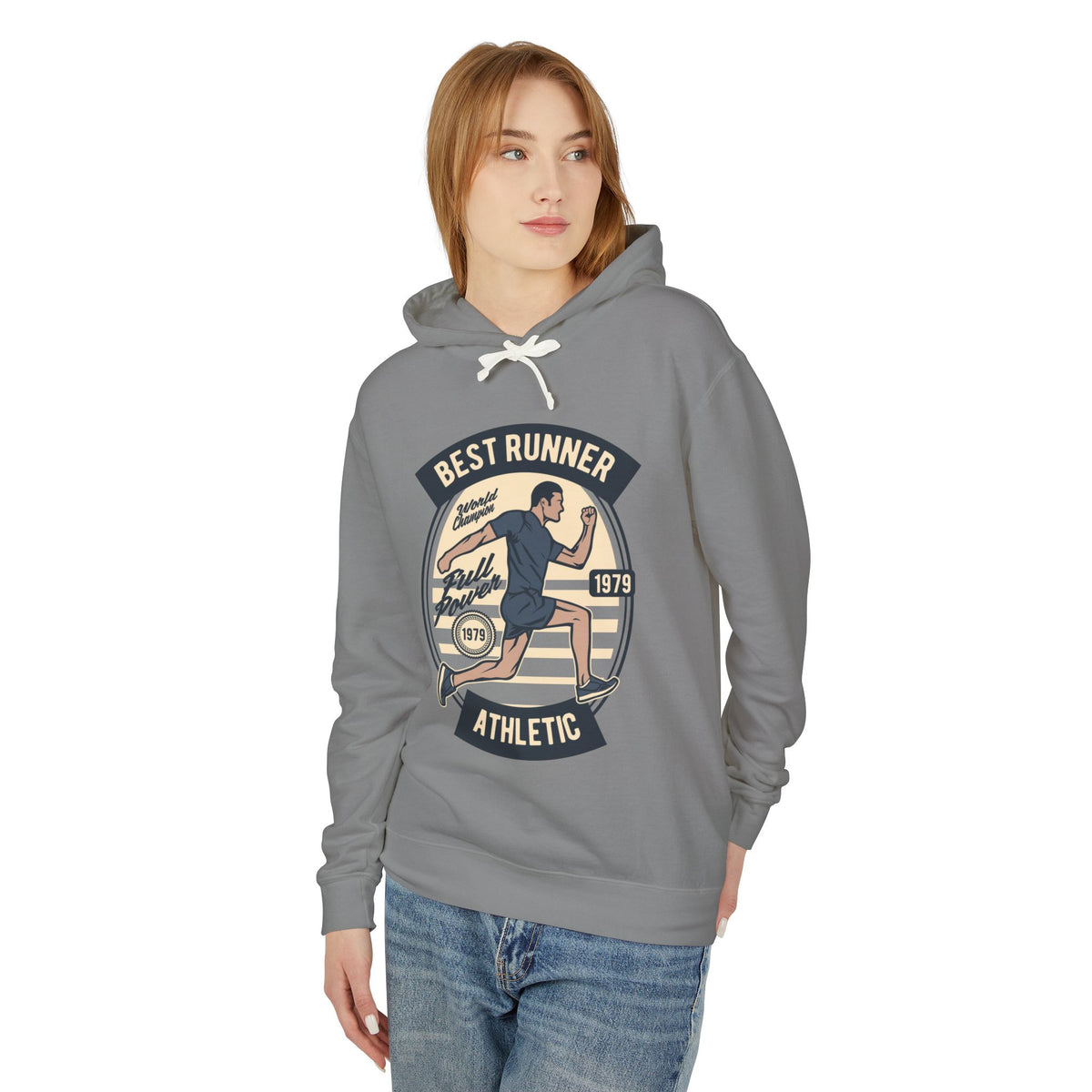 "Best Runner Athletic" Lightweight Hooded Sweatshirt
