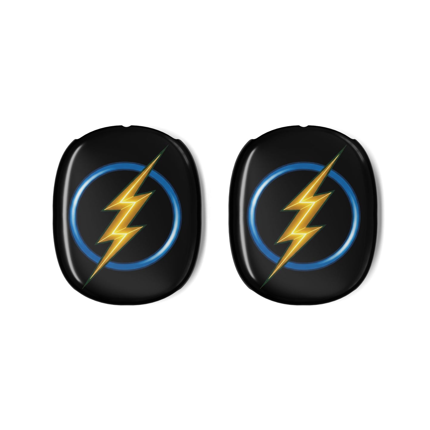 Lightning Bolt AirPods Max Shell Case Cover Gen 1 and Gen 2, Black