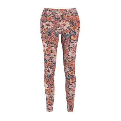 Floral Vintage Black Women's Casual Leggings