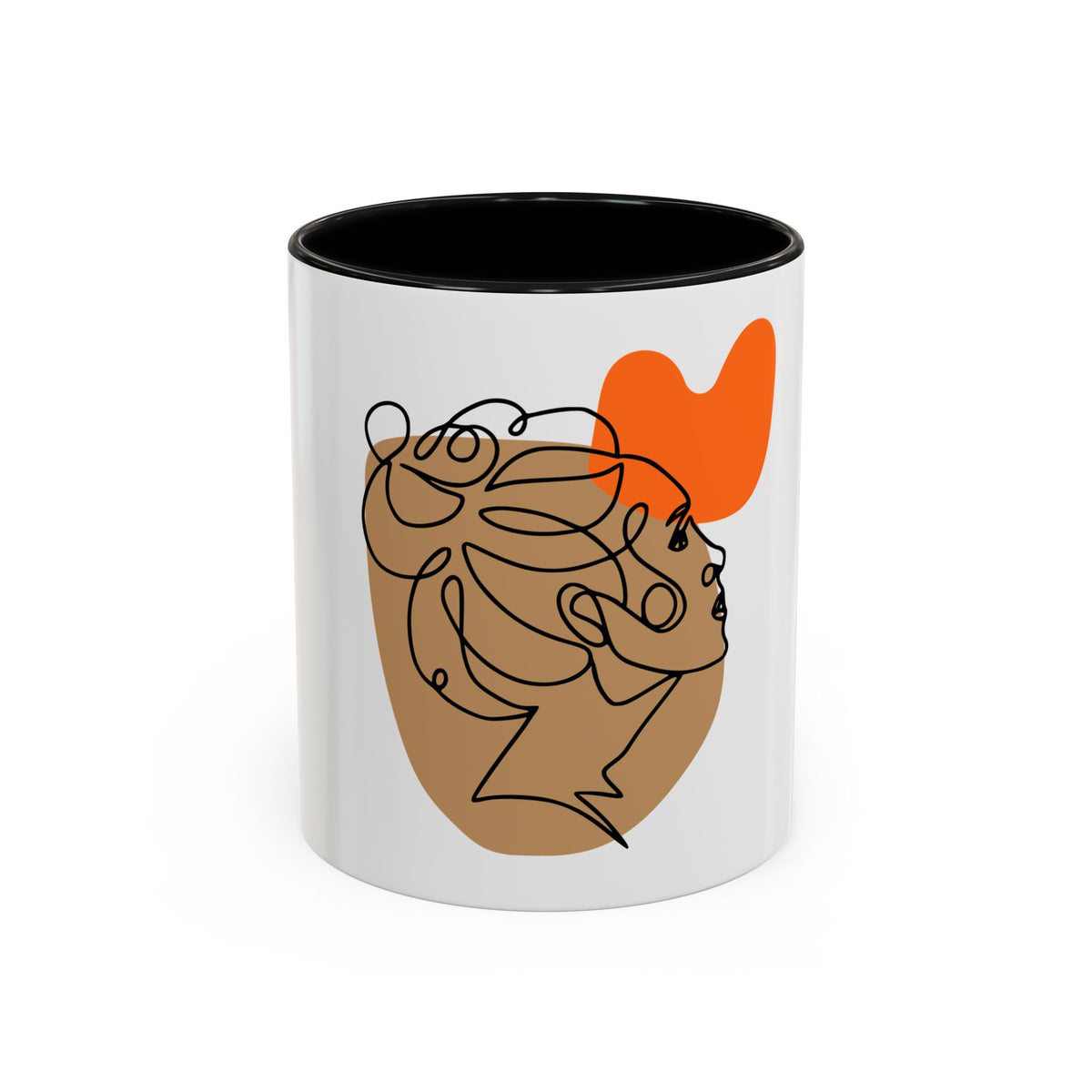 Abstract Line Art Woman Accent 110z Mug