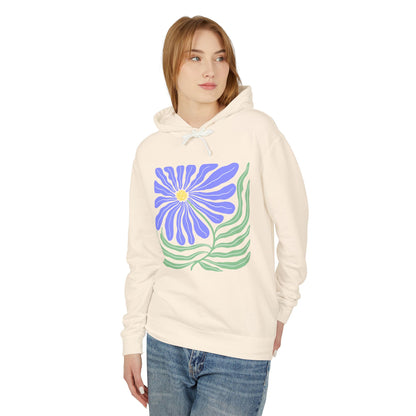 Floral Daisy Lightweight Women's Hooded Sweatshirt