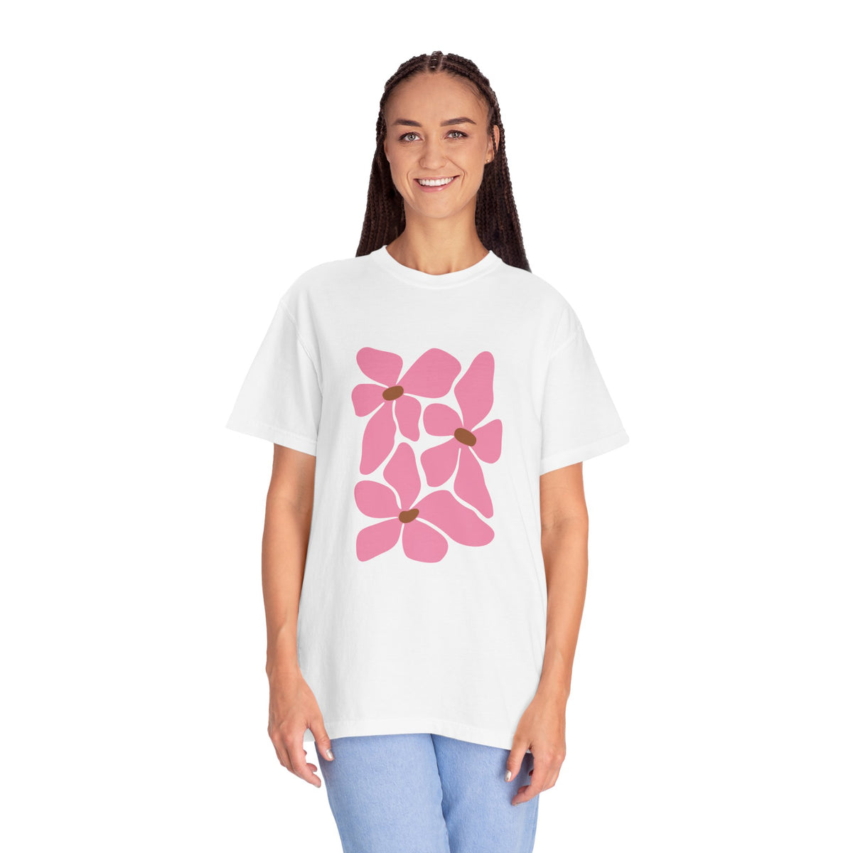 Pink Petal Bloom Garment-Dyed Women's T-Shirt