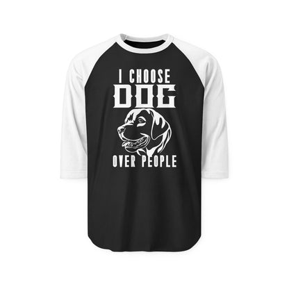 I Choose Dog Over People Raglan Women's Shirt
