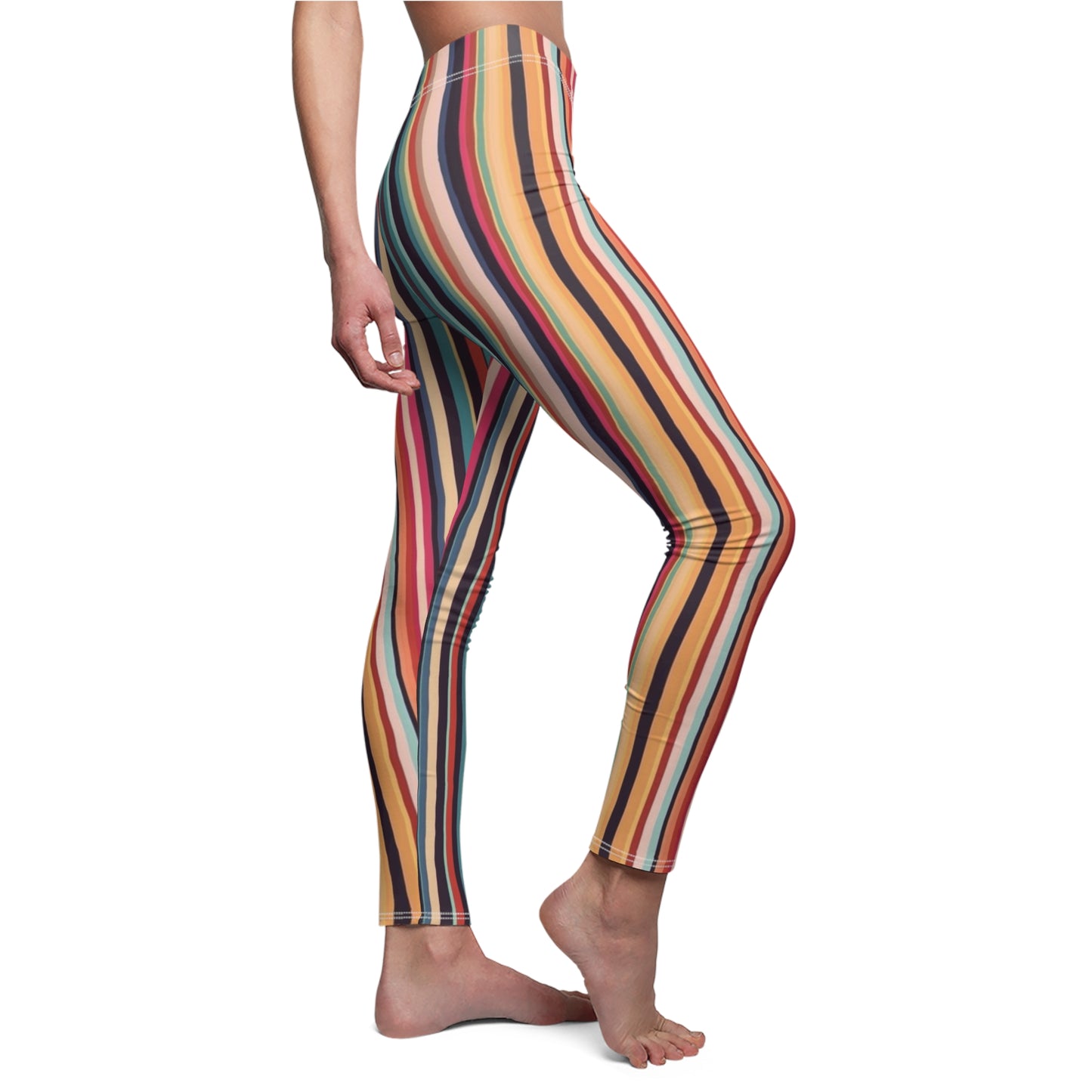 Retro Multicolor Print Women's Leggings