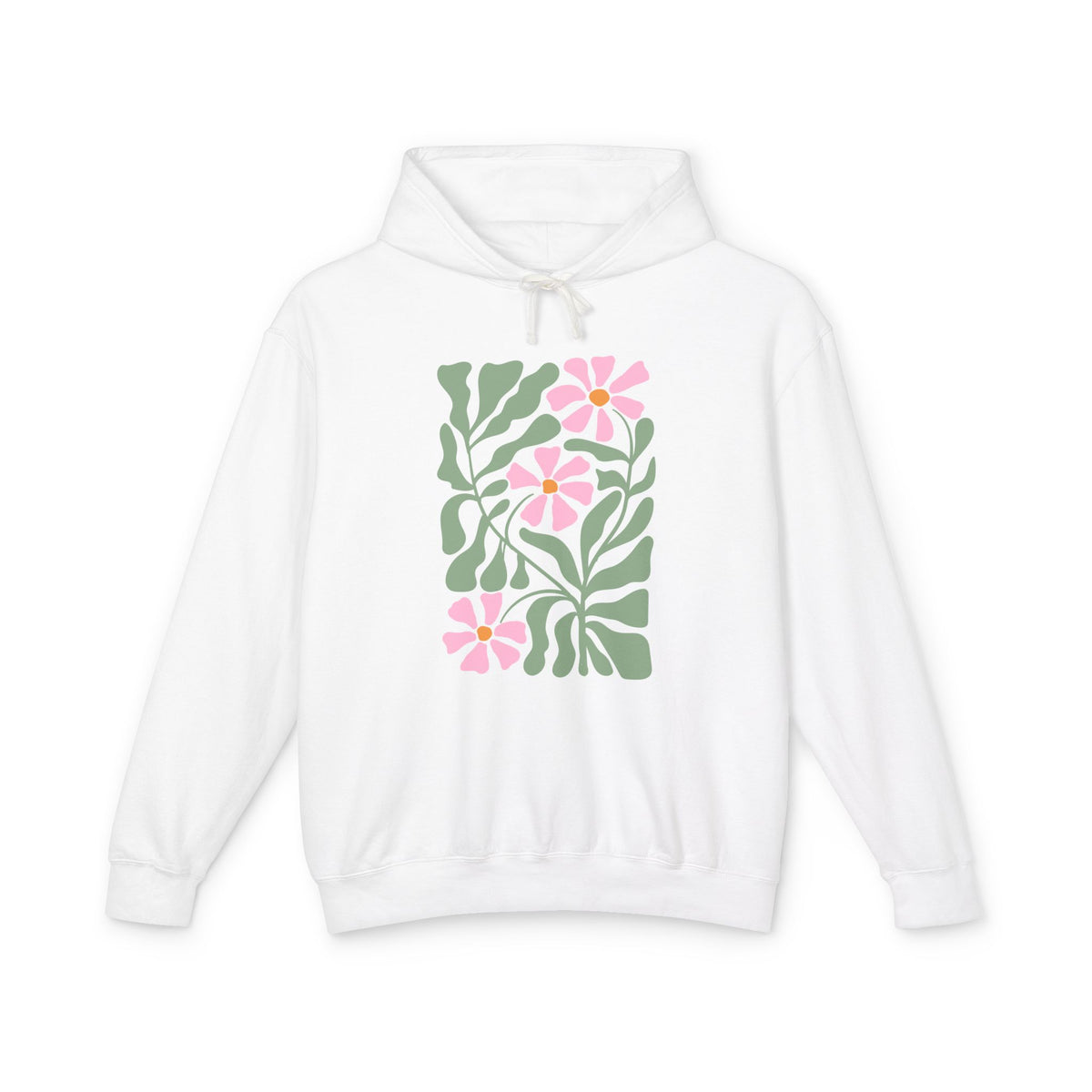 Botanical Floral Lightweight Women's Hooded Sweatshirt
