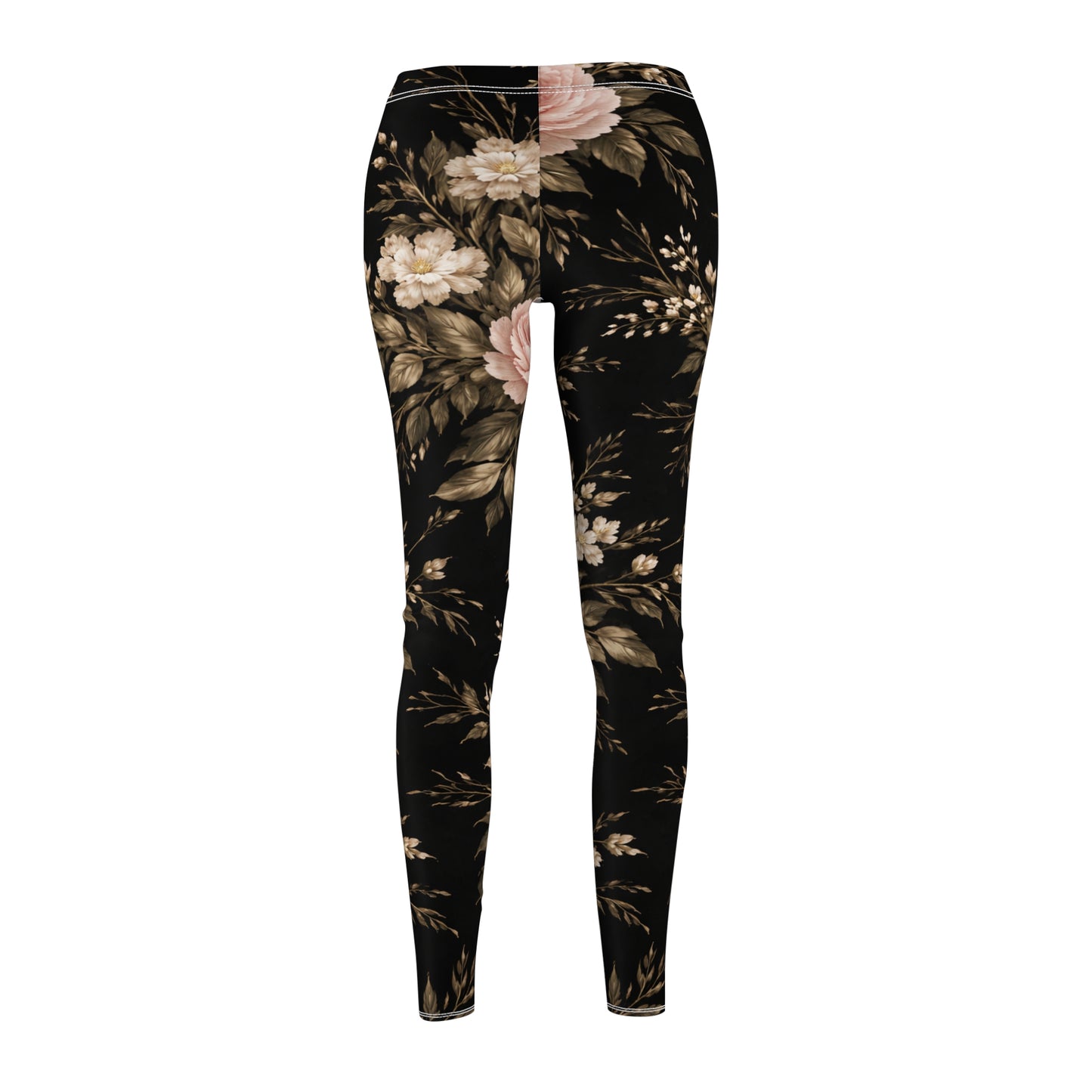 Floral Vintage Rose Women's Casual Leggings