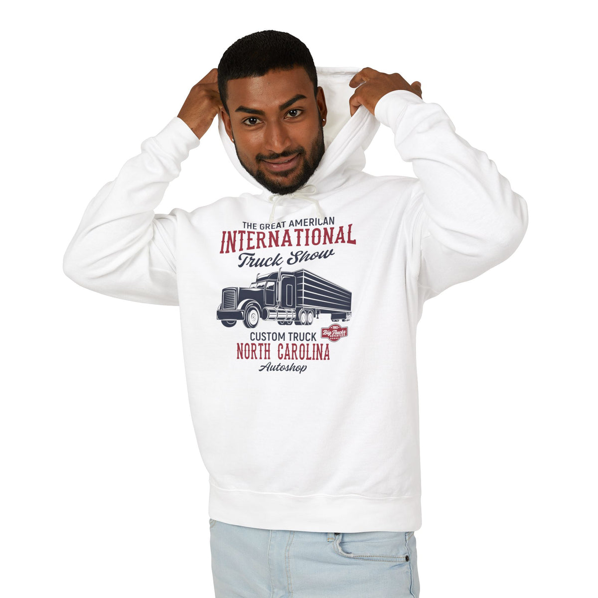 Great American International Truck Show North Carolina Lightweight Hooded Sweatshirt