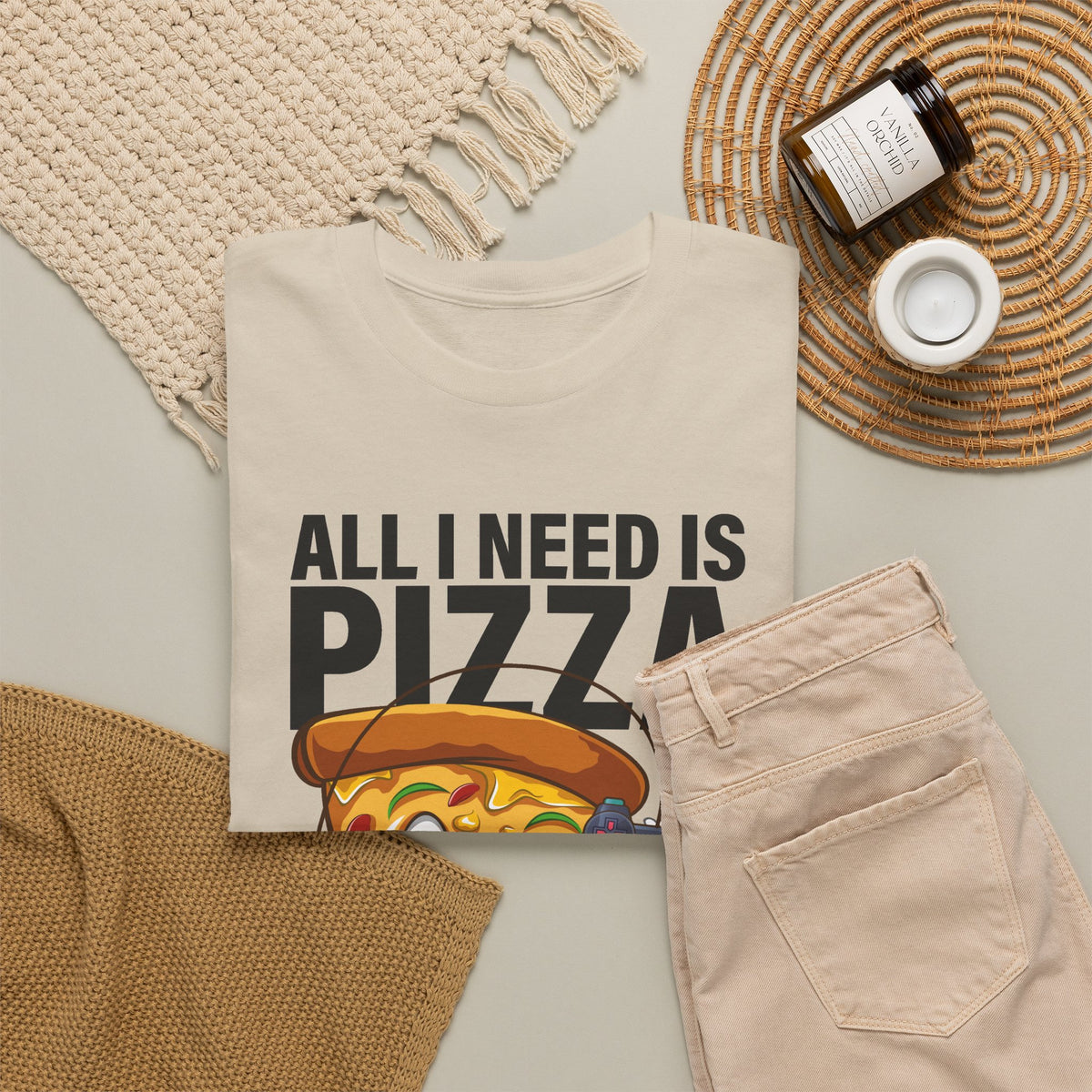 "All I Need Is Pizza And Video Games" Graphic T-Shirt