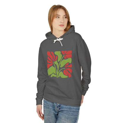 Botanical Floral Lightweight Women's Hooded Sweatshirt