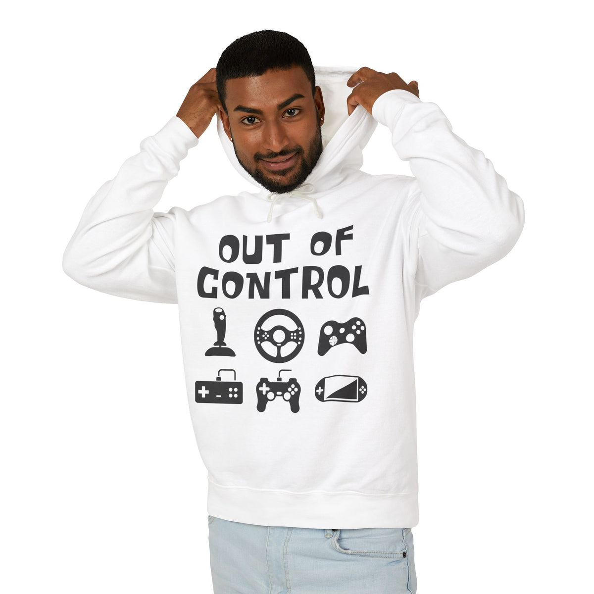 "Out of Control" Controller Icons Hooded Sweatshirt