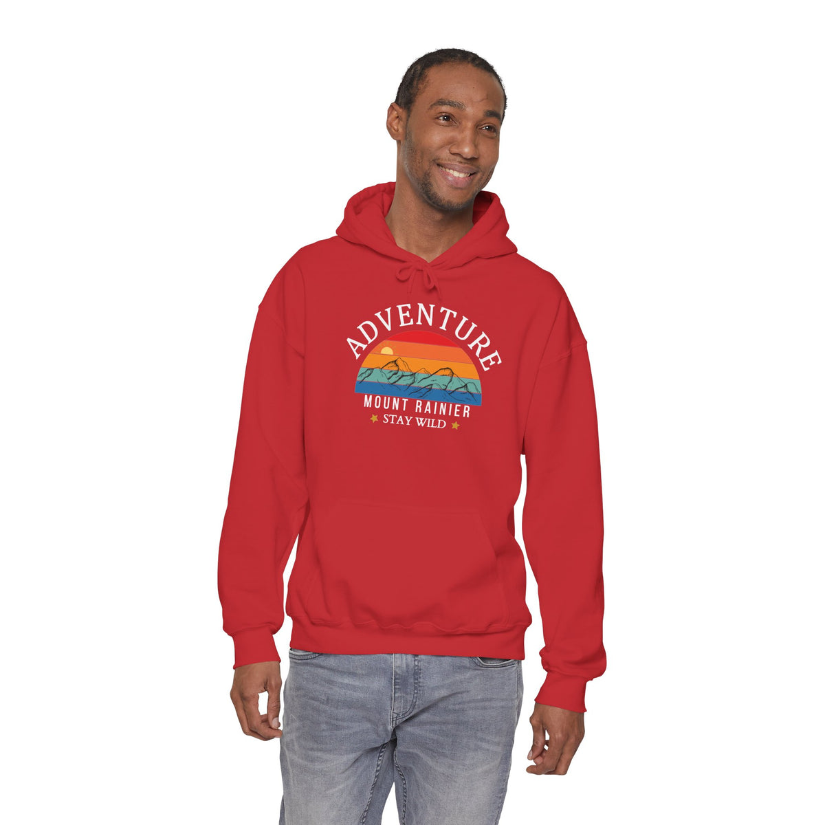 Adventure Mount Rainier "Stay Wild" Heavy Blend Hooded Sweatshirt