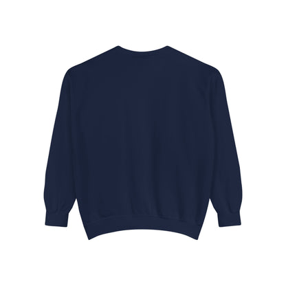 Floral Retro Block Print Garment-Dyed Women's Sweatshirt