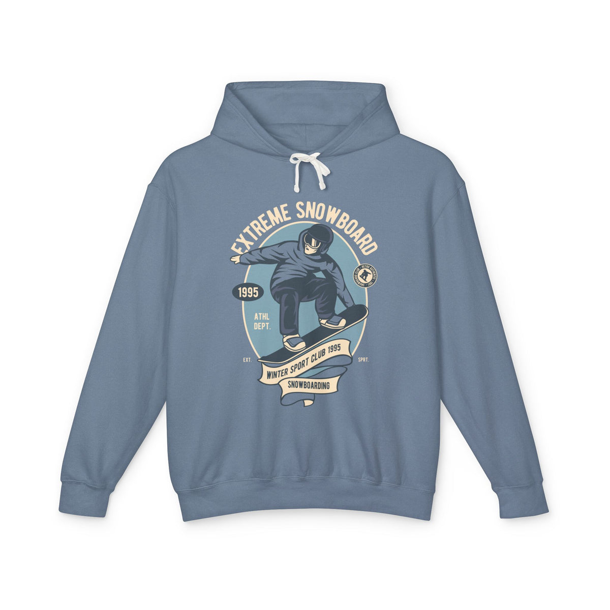Extreme Snowboard Vintage Graphic Lightweight Hooded Sweatshirt