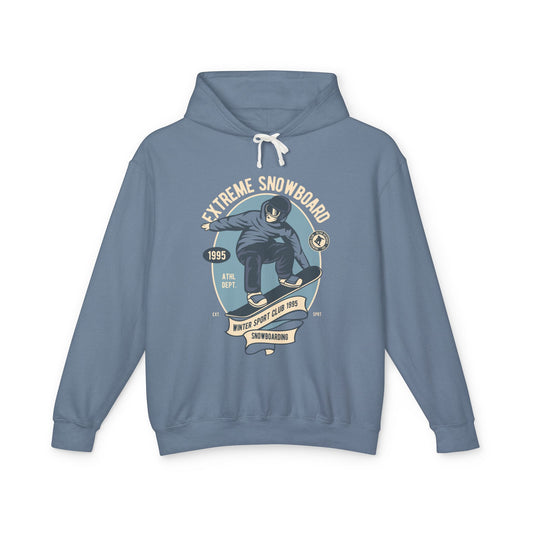 Extreme Snowboard Vintage Graphic Lightweight Hooded Sweatshirt