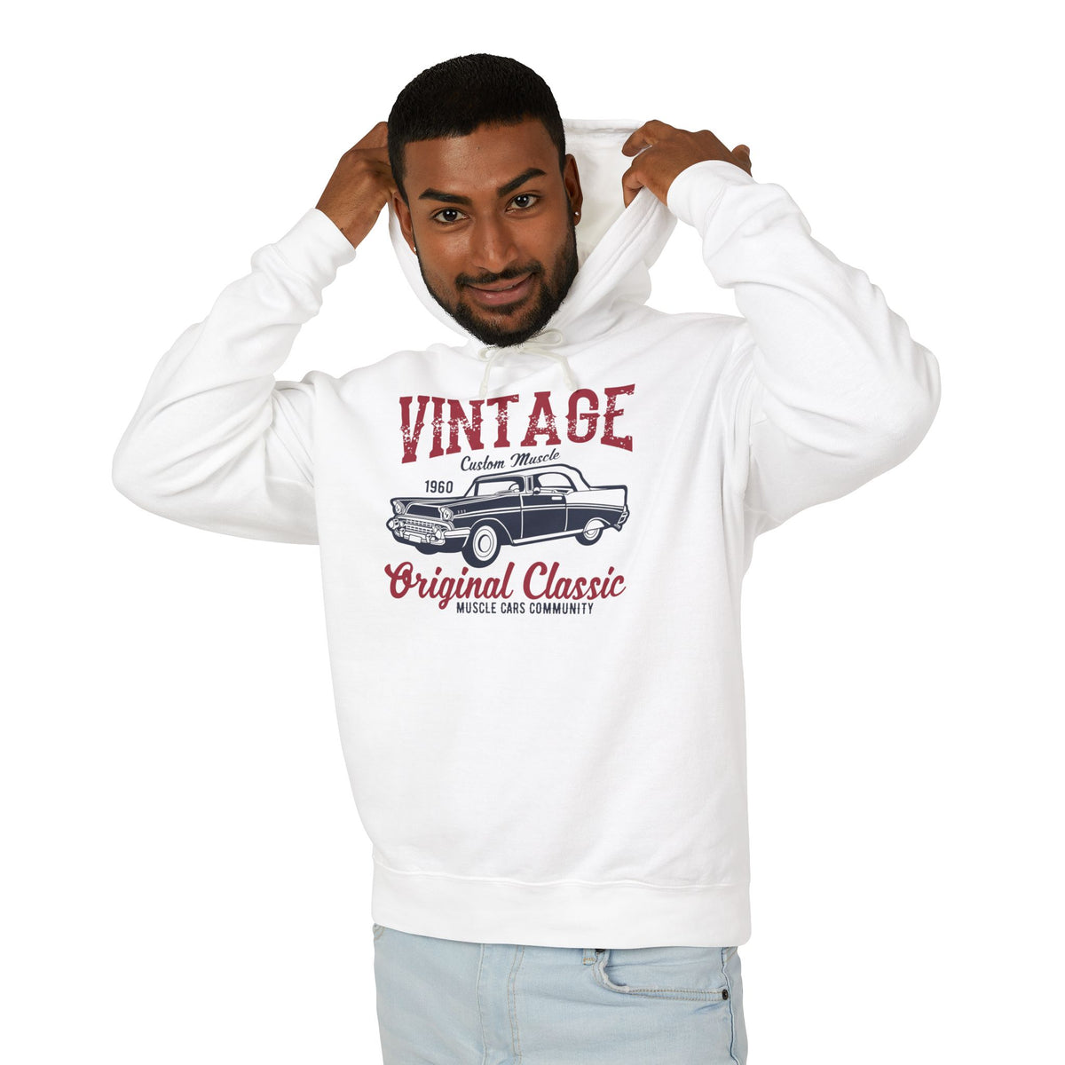 Vintage Original Classic Lightweight Hooded Sweatshirt