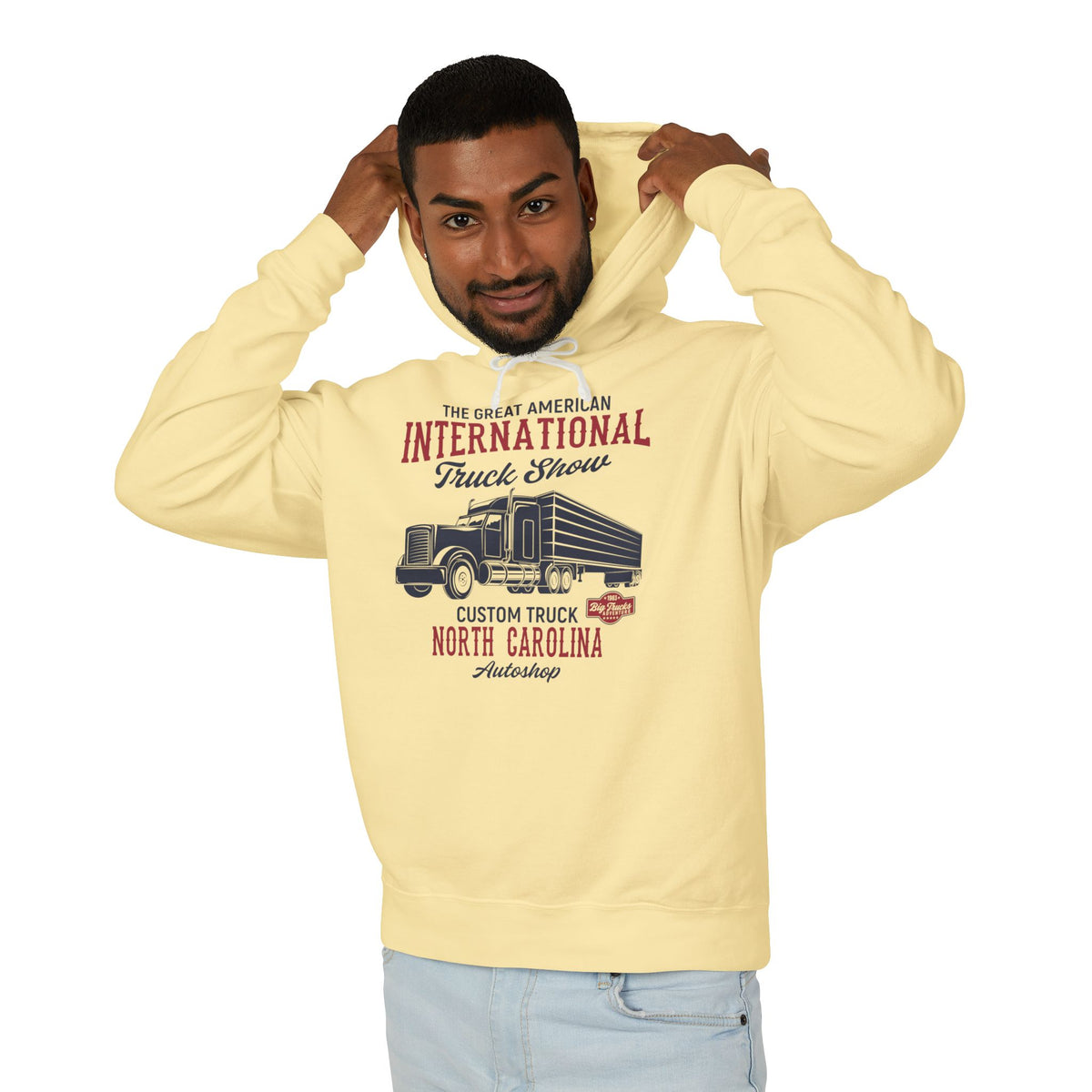 Great American International Truck Show North Carolina Lightweight Hooded Sweatshirt