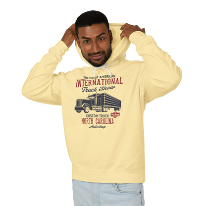 Great American International Truck Show North Carolina Lightweight Hooded Sweatshirt
